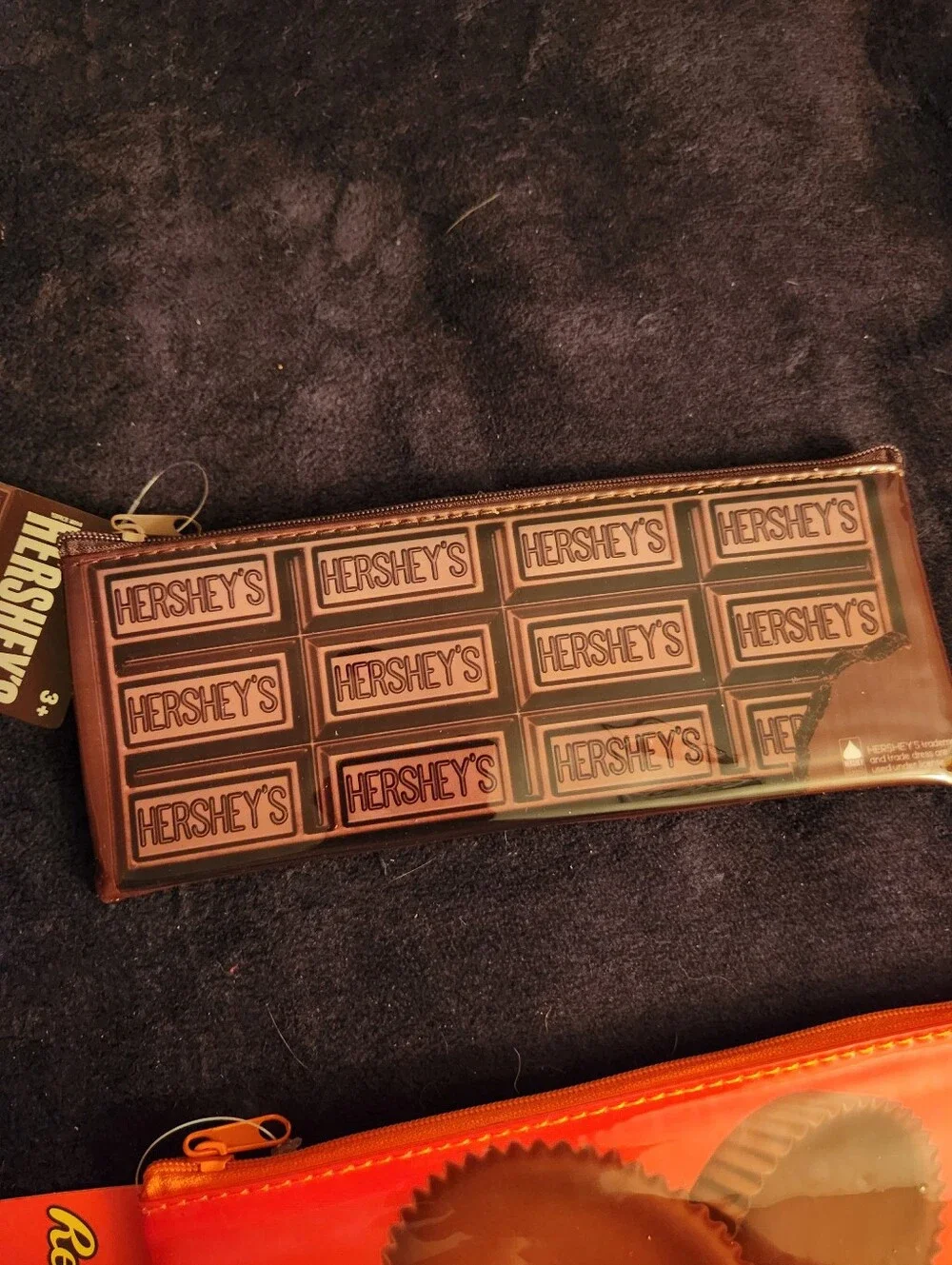 Hersheys Pencil Makeup Pouch Bag Set Of 3 Twizzlers Reeses Hershey Bar NWT